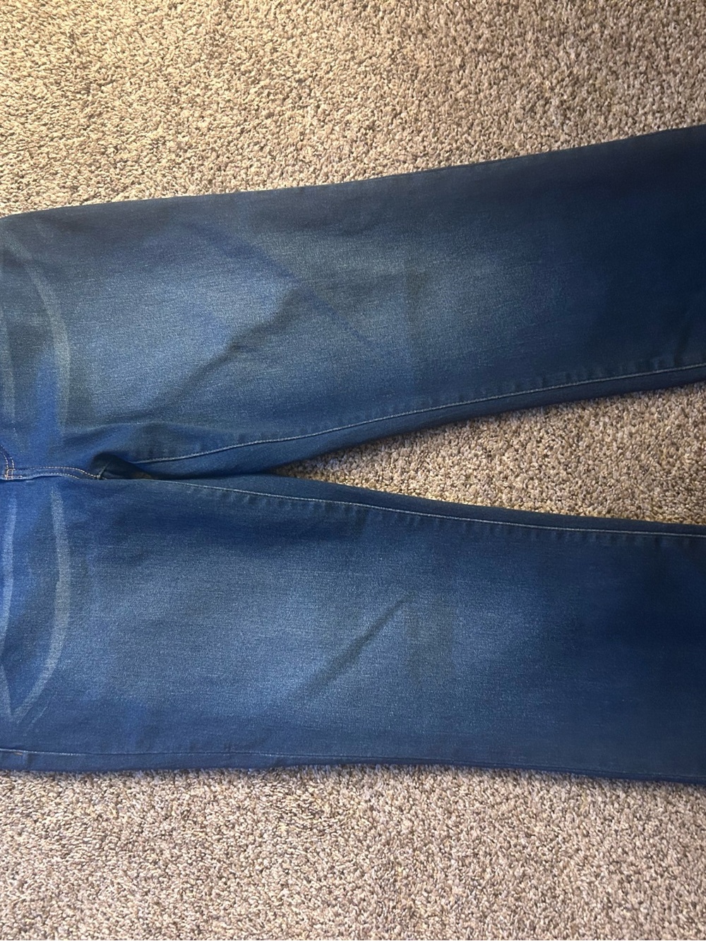 Tahari Deep Blue Denim Jeans with Contrast Stitching